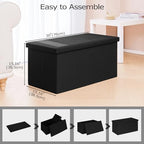 PINPLUS Folding Storage Ottoman Bench - Image 3