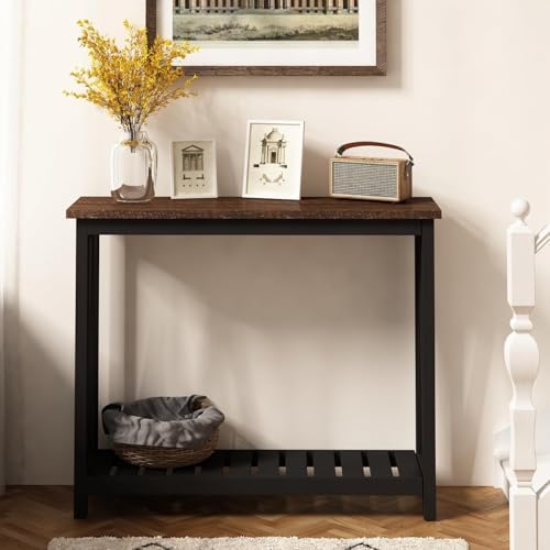 ChooChoo Farmhouse Console Table, Narrow Sofa Table - Image 4