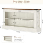 Tribesigns 63" Console Table, 3-Tier Entryway Table - Image 2