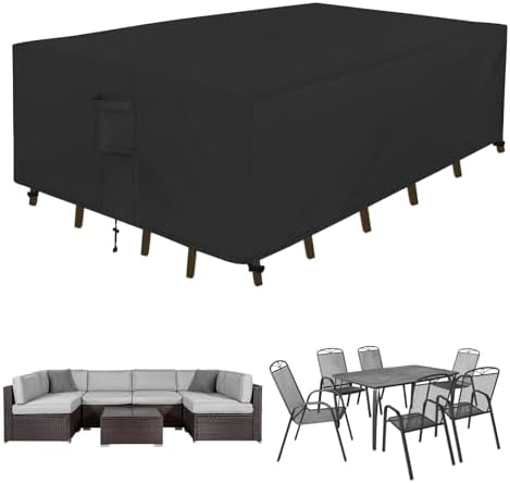 Easy-Going Rectangle Patio Furniture Cover Waterproof Outdoor Dining Table and by Easy-Going