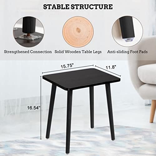 FORAOFUR Side Table, Modern Accent End Table - Image 2