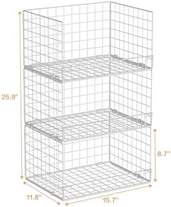 Yociyoga Closet Organizers and Storage Basket- 3-Tier Stackable Storage Bins - Image 7