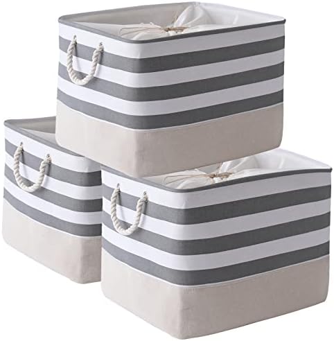 TheWarmHome Jumbo Storage Bins Baskets, Sturdy Fabric Organizing Basket by TheWarmHome