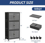 SAILUN 105Qt Stackable Storage Bins, Storage Cabinet - Image 4