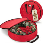 ZOBER 2 Pack Oxford Christmas Wreath Storage Container 30 Inch by ZOBER
