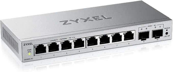 Zyxel 8-Port Network Switch | Web Managed Gigabit Ethernet Splitter | 8X GbE + by ZYXELNETWORKS
