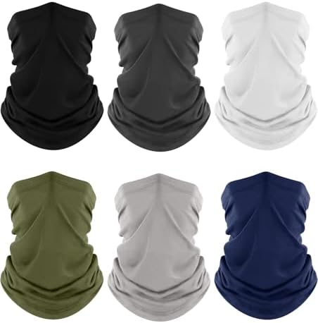 Fuinloth Neck Gaiter, 6 Pack Cooling UV Protection Bandana Face Mask Gator by fuinloth