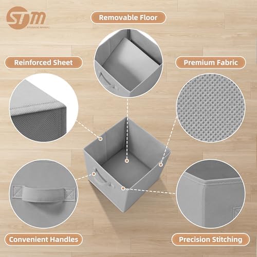 STORAGE MANIAC Storage Cubes, 11 Inch 8 Pack Collapsible Fabric Shelf Bins - Image 3