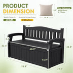 Greesum 80 Gallon Storage Bench Outdoor Deck Box - Image 3