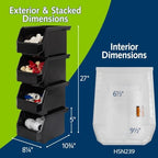 ReadySpace Medium-Tall Stackable Plastic Storage Bins - Image 2
