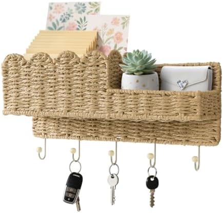 AELS Scalloped Woven Wall Mount Key Holder by AELS
