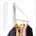 Wall Mounted Folding Clothes Drying Rack, Pearl White by SunEegral