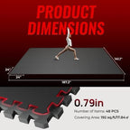 SUPERJARE 0.79'' Extra-Thick 48 Pcs 192 Sq Ft Exercise Equipment Mats - Image 6