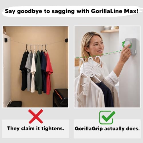 GorillaLine Max – Retractable Clothesline Indoor Outdoor, Non-Sagging Heavy - Image 3