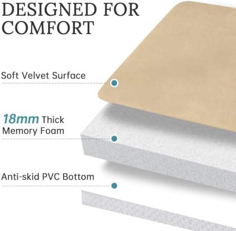 HUXMEYSON 3-Piece Memory Foam Bathroom Rug Set - Image 5