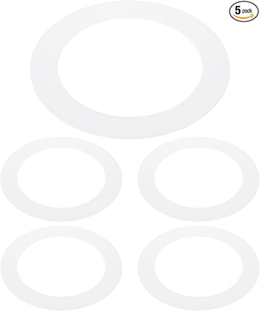 PATIKIL 3.8" ID 5.2" OD Plastic Trim Ring, Translucent Matte White by PATIKIL