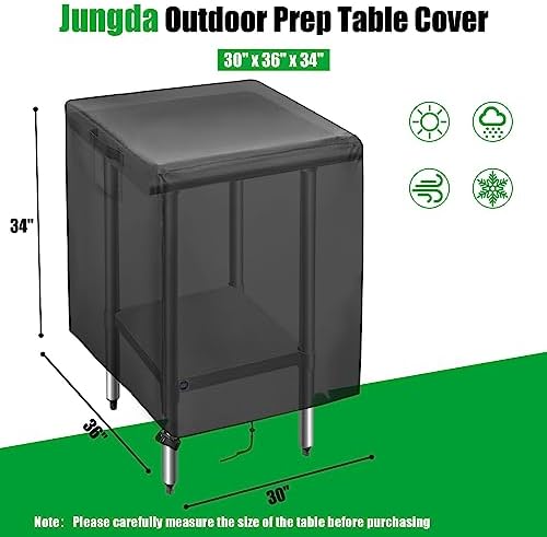 Outdoor Prep Table Cover for 36 Inch Patio Stainless Steel Table - Image 2