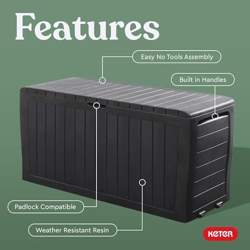 Keter Marvel Plus 71 Gallon Resin Deck Box-Organization and Storage - Image 3