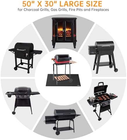 Tamfile 50x30 Inch Grill Mats for Blackstone, Double-Sided Fire Pit Mat - Image 6