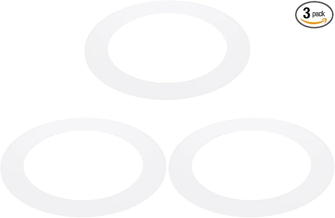 PATIKIL 4" ID 5.5" OD Plastic Trim Ring, Translucent Matte White by PATIKIL