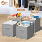 STORAGE MANIAC Storage Cubes, 11 Inch 8 Pack Collapsible Fabric Shelf Bins - Image 2