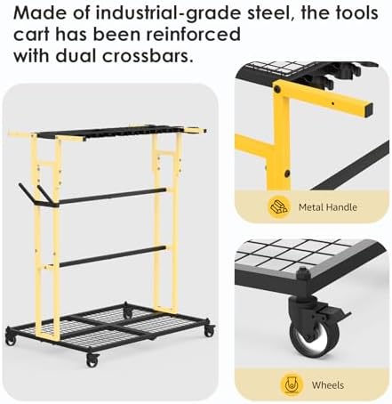 CCCEI Garage Organization with Wheels, Outdoor Gargen Yard Shed Tools Organizer - Image 3