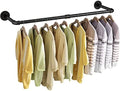 Wall Mounted Clothes Rack 24in, Industrial Pipe Wall Mount Clothing Rack by UlSpeed