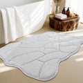 BSICPRO Bathroom Rugs, 32x20 Scalloped Bath Mats by BSICPRO