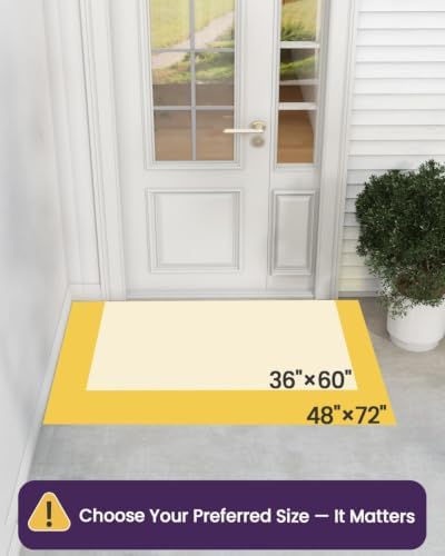 DEXI Front Door Mat Outside Entrance 36x60 Rubber Entry Doormat Black - Image 3