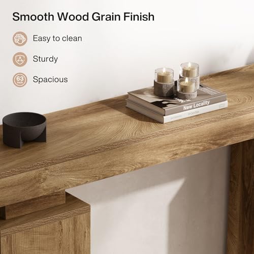Tribesigns 63-Inch Long Console Table, Farmhouse Entryway Table Behind Couch - Image 4