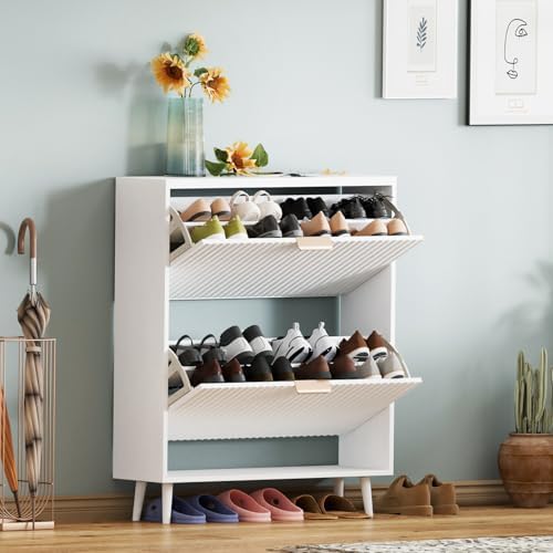 Shoe Cabinet Storage, Modern Freestanding Organizer - Image 6
