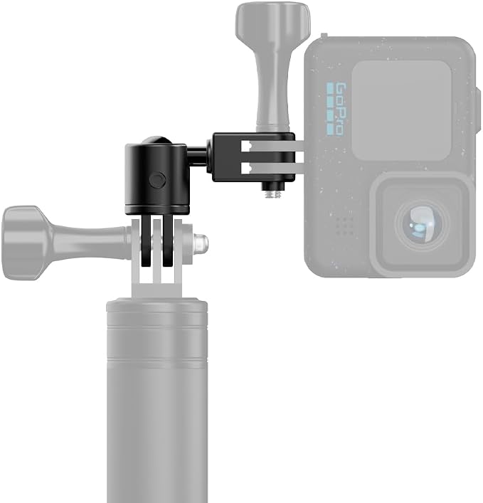 Aluminum 360 Degree Rotation Camera Swivel Mount, Vertical Metal Bracket - Image 2