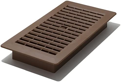 Decor Grates PL410-OB 4-Inch by 10-Inch Plastic Floor Register, Oak Brown by DecorGrates