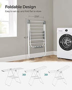 SONGMICS Clothes Drying Rack, Foldable Space-Saving Laundry Drying Rack - Image 4