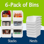 ReadySpace Large Stackable Plastic Storage Bins - Image 4