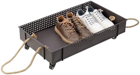 MyGift 26 Inch Industrial Brown Metal Entryway Boot Tray by MyGiftHome