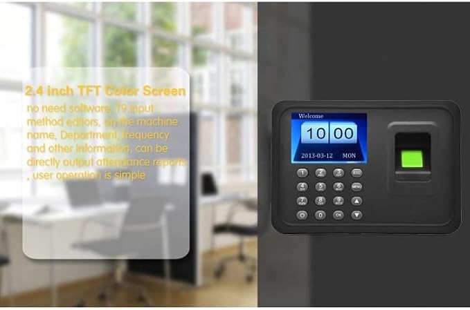 Time Attendance Machine Biometric Fingerprint Recognition Scanner Time Devices - Image 5