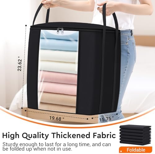 TasticTotes 120L Extra Large Blanket Clothes Storage Bags, 4 Pack - Image 2