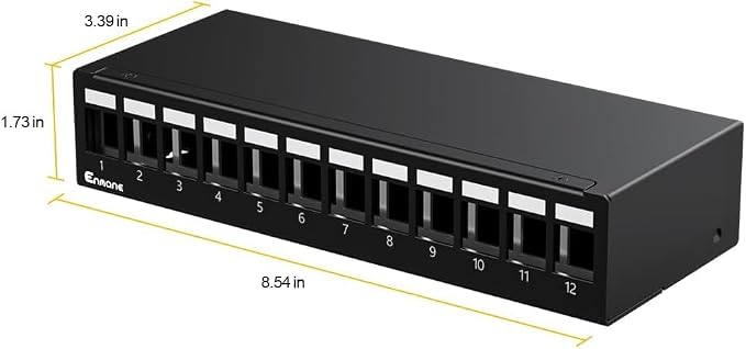 Patch Panel 12 Port Blank Keystone Patch Panel STP&UTP Compatible - Image 4