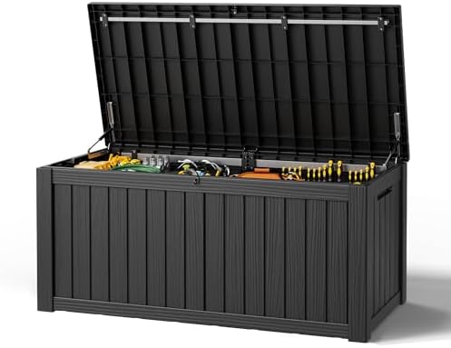 Outdoor Storage Deck Boxes Waterproof, Waterproof and UV Resistant Outdoor by NBYSGO