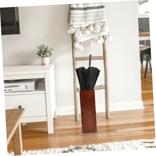 OUNONA Solid Wood Umbrella Stand Elegant Entryway Organizer - Image 4