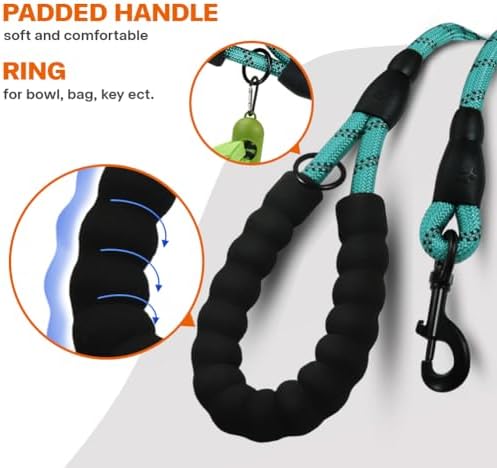Taglory Rope Dog Leash for Small Medium Dogs, 4 FT Padded Handle - Image 4