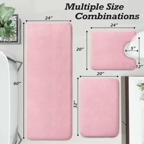 HUXMEYSON Bathroom Rugs Sets 3 Piece, Non-Slip & Quick Dry Bath Mat Set - Image 2