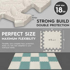 18 Pcs EVA Foam Floor Tiles, Puzzle Exercise Mat Set - Image 2