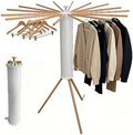 Clothes Drying Rack Foldable, Rotary Tripod Laundry Drying Rack, 16 Wooden Poles by Unknown