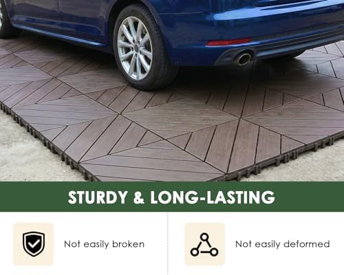 72 PCS Plastic Interlocking Deck Patio Tiles - Image 4