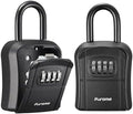 Puroma Key Lock Box Outdoor 4 Digit Code Combination Lockbox House, 2 Black by Puroma