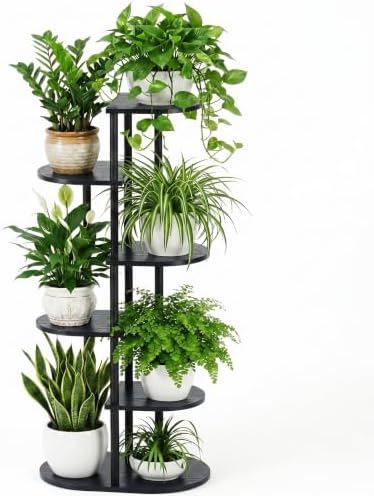 Tiered Plant Stand Indoor, Tall 6 Tier 7 Potted Wooden Plant Shelf by Unknown