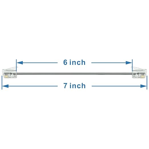 NECABLES 4Pack 6 Inch Short Telephone Cord Phone Cable Wall Phone Cord - Image 2