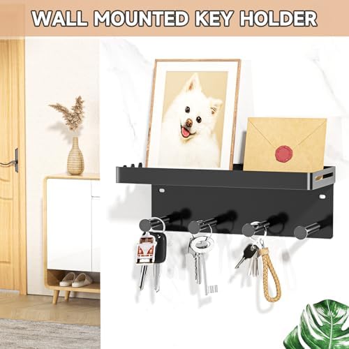Dog Leash Holder for Wall, Key Holder Wall Mount, Metal Dog Leash Hooks - Image 2
